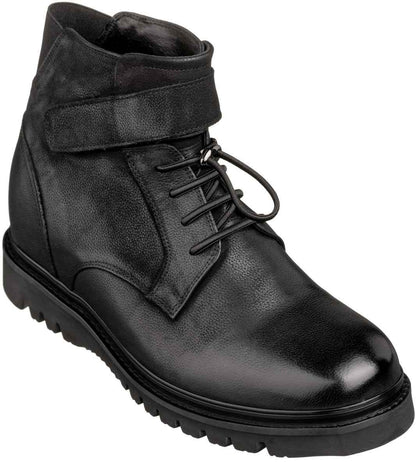 CALTO - K83114 - 3.2 Inches Taller (Black) - Casual Boots Tallmenshoes.com