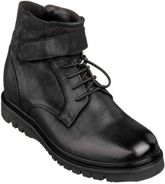 CALTO - K83114 - 3.2 Inches Taller (Black) - Casual Boots Tallmenshoes.com