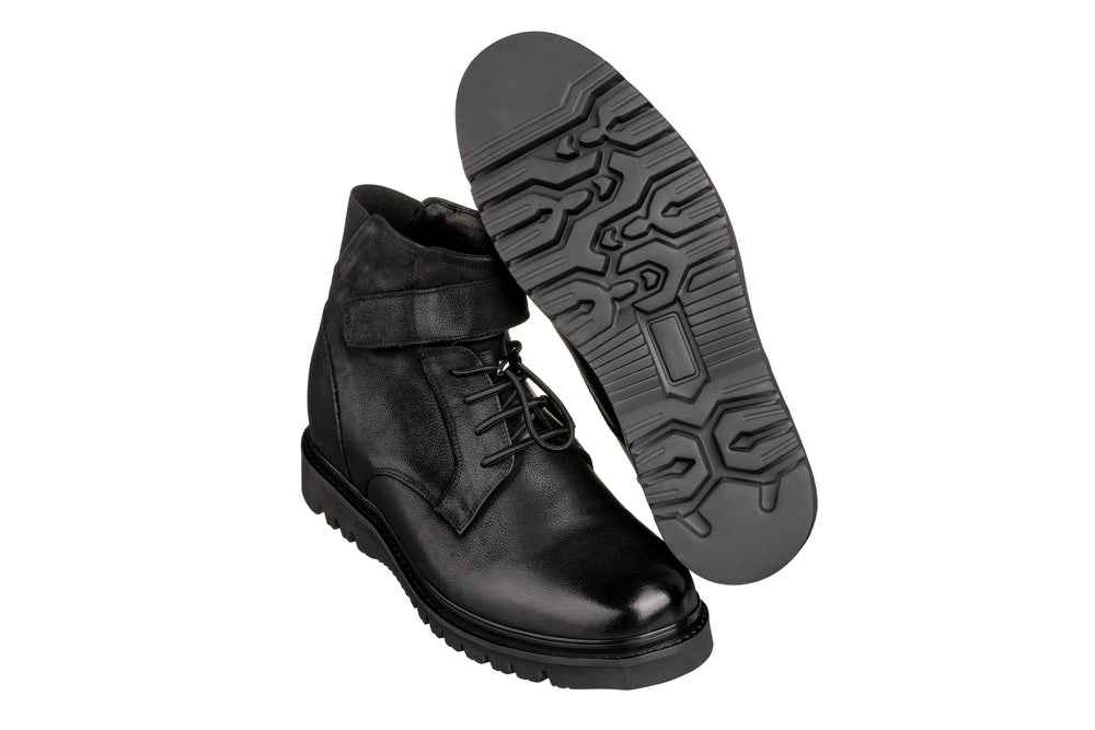 CALTO - K83114 - 3.2 Inches Taller (Black) - Casual Boots Tallmenshoes.com