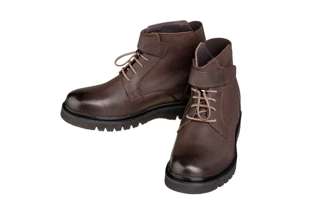 CALTO - K83115 - 3.2 Inches Taller (Dark Brown) - Casual Boots Tallmenshoes.com