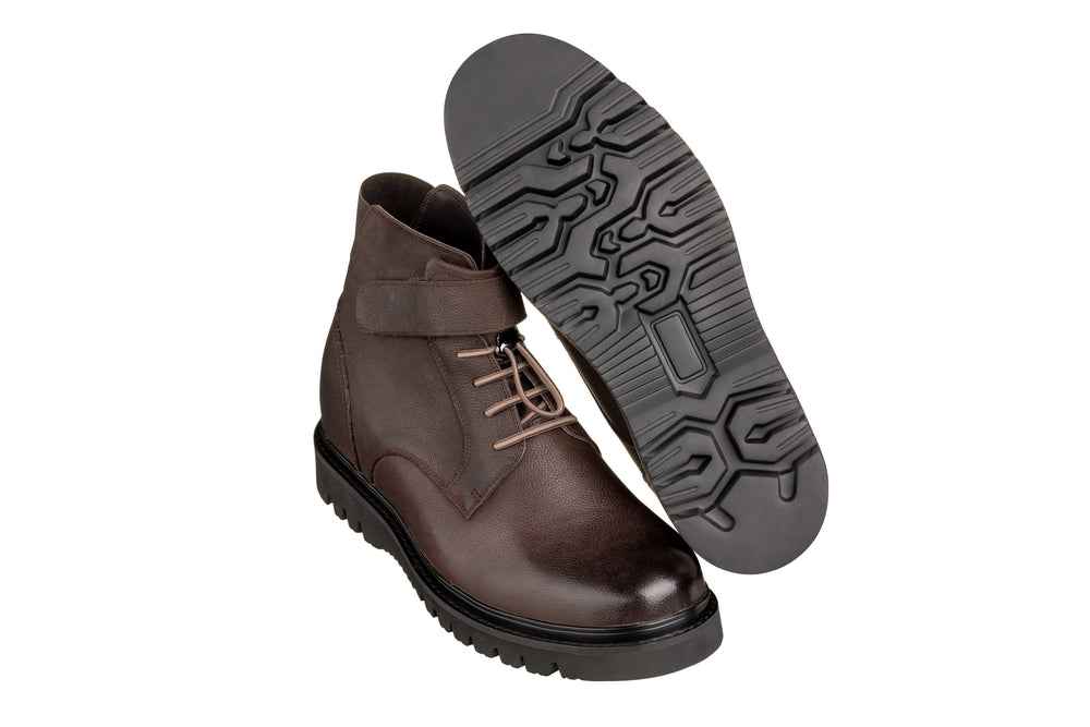 CALTO - K83115 - 3.2 Inches Taller (Dark Brown) - Casual Boots Tallmenshoes.com