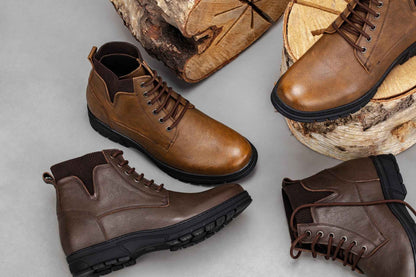 TOTO - K84017 - 2.8 Inches Taller (Khaki) - High Top Work Boots Tallmenshoes.com