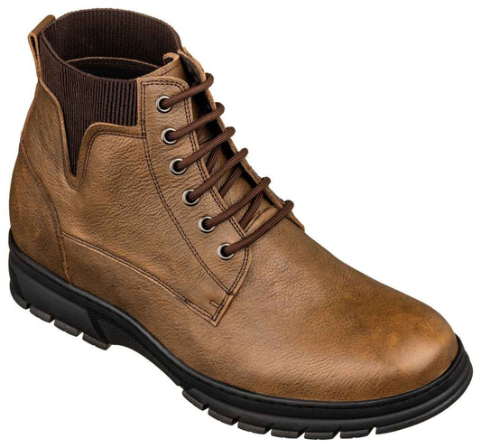 TOTO - K84017 - 2.8 Inches Taller (Khaki) - High Top Work Boots Tallmenshoes.com