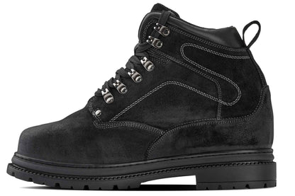 CALDEN 5.2" Taller Black Nubuck Height-Increasing Boots K881802 Tallmenshoes.com