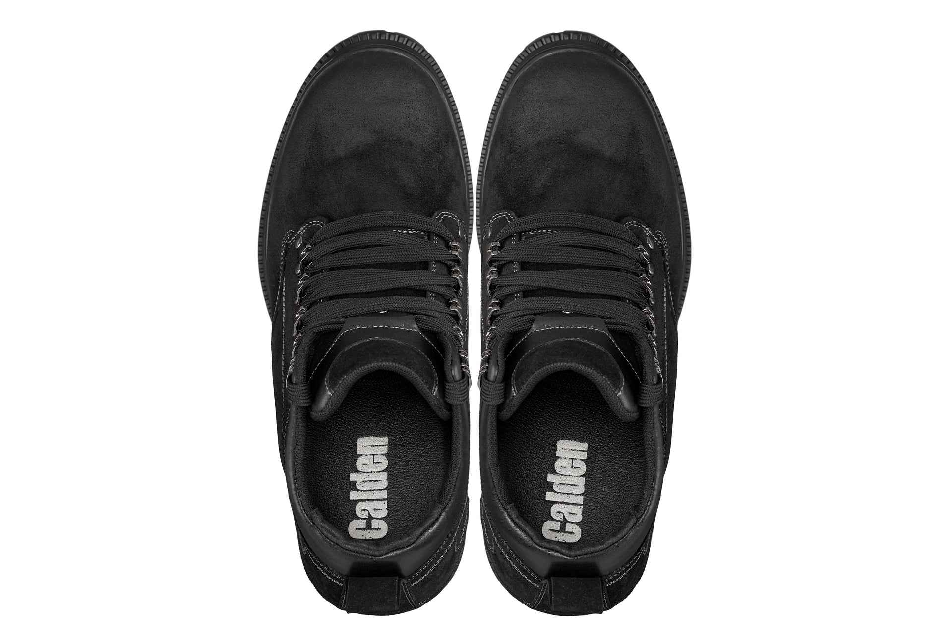 CALDEN 5.2" Taller Black Nubuck Height-Increasing Boots K881802 Tallmenshoes.com