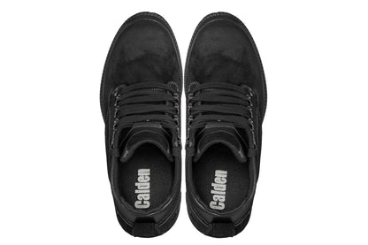 CALDEN 5.2" Taller Black Nubuck Height-Increasing Boots K881802 Tallmenshoes.com