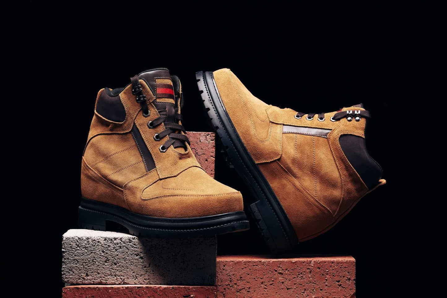 CALDEN 5.2-Inch Taller Brown Nubuck Elevator Boots K881803