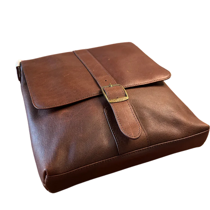 Cambridge Full-Grain Leather Crossbody – Smooth, Rich Color & Classic Style MiamiLeathers.com