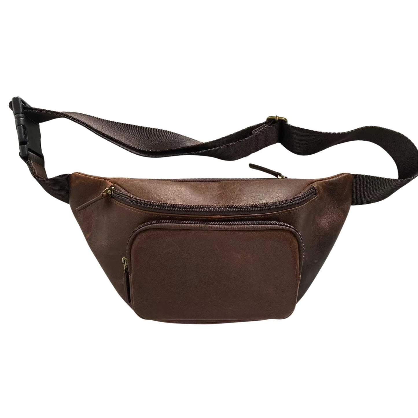 Cambridge Full-Grain Leather Waist Pack / Leather Waist Bag MiamiLeathers.com