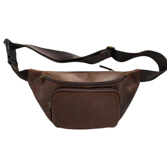 Cambridge Full-Grain Leather Waist Pack / Leather Waist Bag MiamiLeathers.com