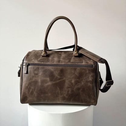 Crazy Horse Leather Weekender Travel Bag MiamiLeathers.com