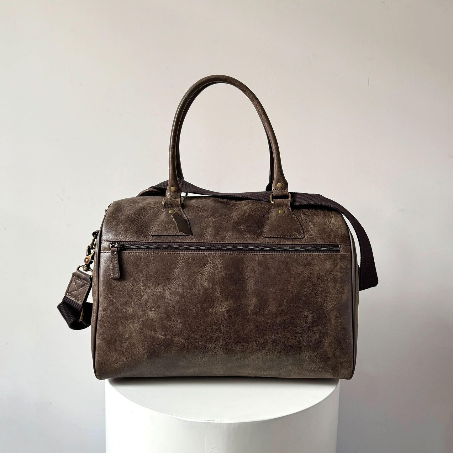 Crazy Horse Leather Weekender Travel Bag MiamiLeathers.com