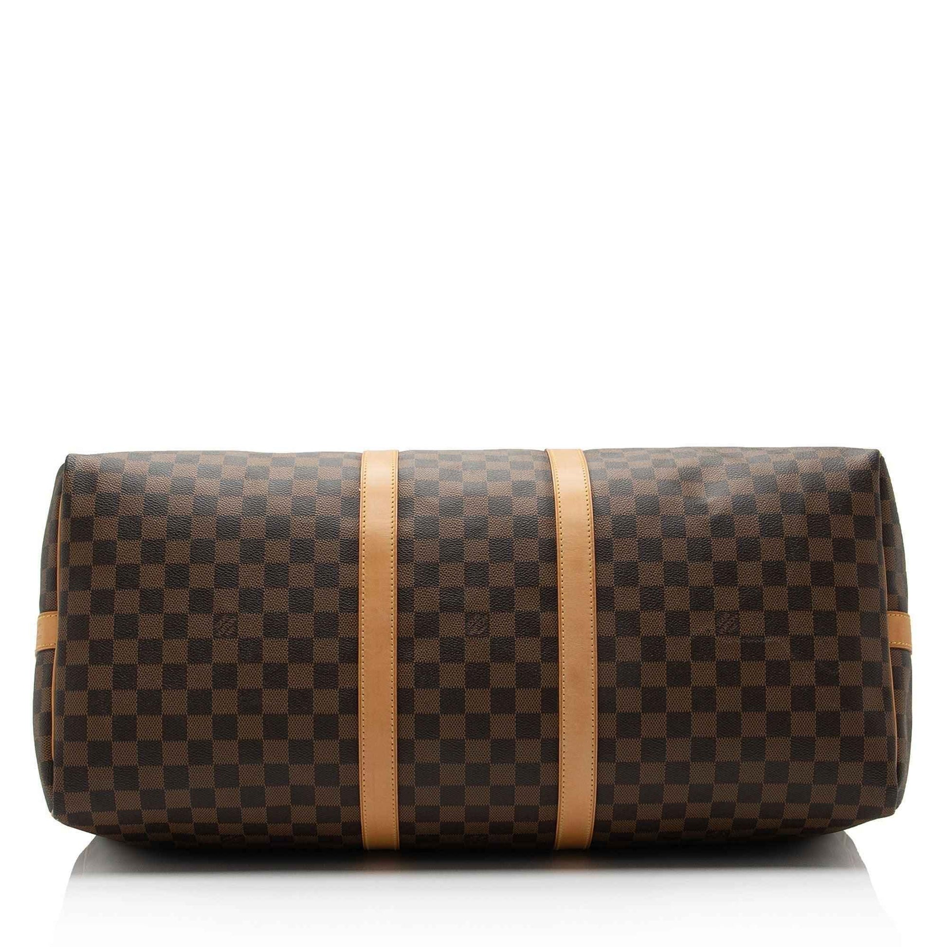 LV Damier Ebene Keepall Bandouliere 55 Duffle Bag