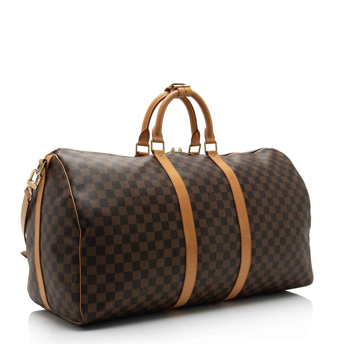 LV Damier Ebene Keepall Bandouliere 55 Duffle Bag
