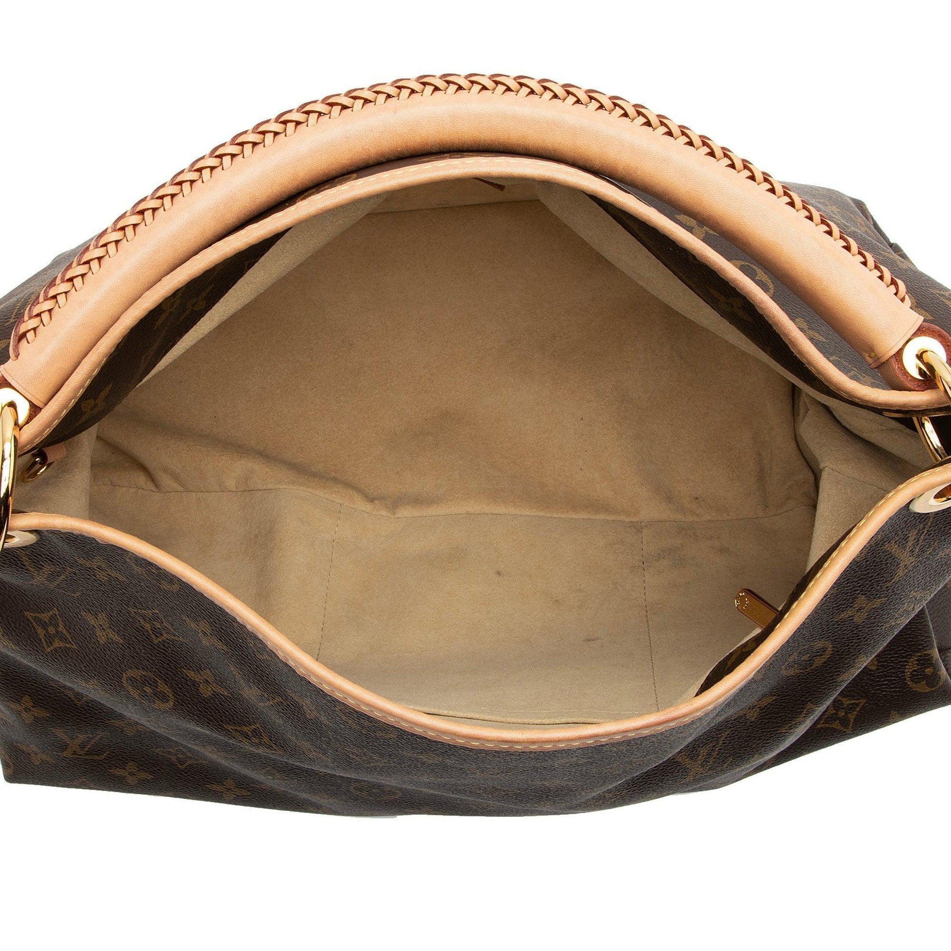 Wolvess Monogram Canvas Artsy MM Shoulder Bag Wolvess