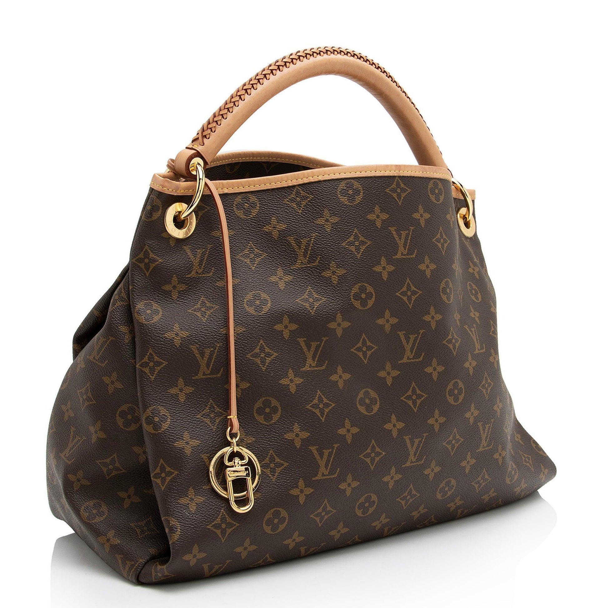 Wolvess Monogram Canvas Artsy MM Shoulder Bag Wolvess