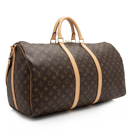 Louis Vuitton Vintage Monogram Canvas Keepall Bandouliere 50 Duffle Bag Makerluxe Bags