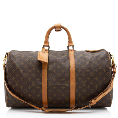Louis Vuitton Vintage Monogram Canvas Keepall Bandouliere 50 Duffle Bag Makersluxe