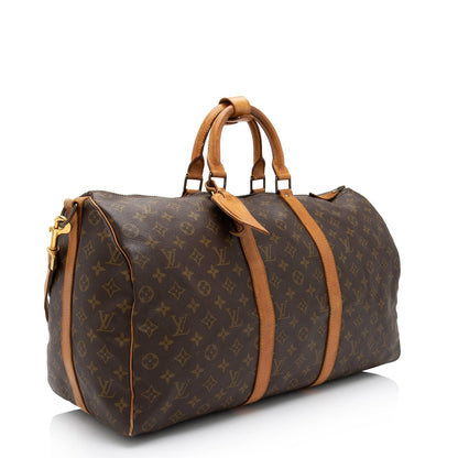 Louis Vuitton Vintage Monogram Canvas Keepall Bandouliere 50 Duffle Bag Makersluxe