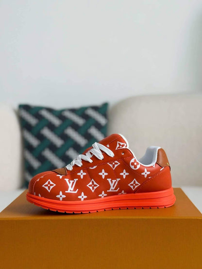 Orange L V Monogram ButterSoft Sneakers - Wolvess