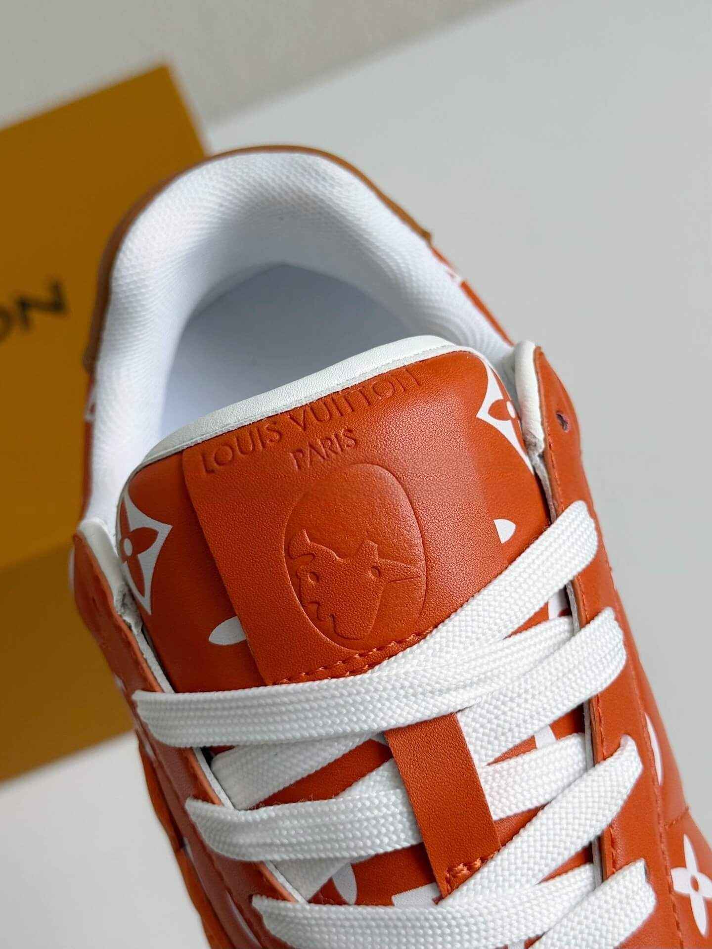 Orange L V Monogram ButterSoft Sneakers