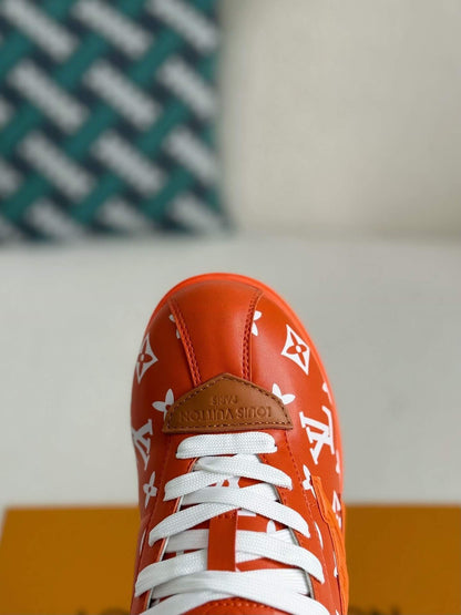 Orange L V Monogram ButterSoft Sneakers - Wolvess