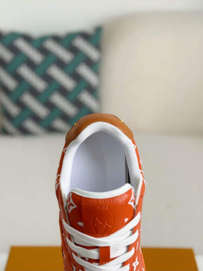Orange L V Monogram ButterSoft Sneakers - Wolvess