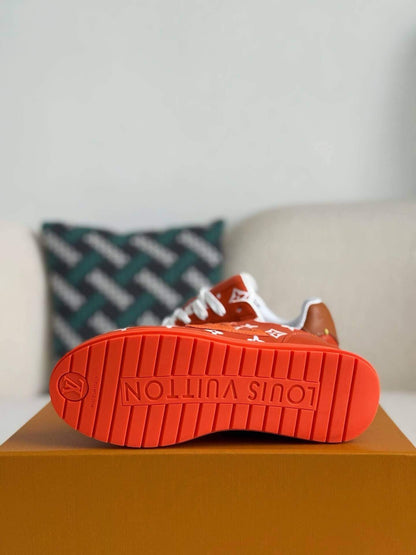 Orange L V Monogram ButterSoft Sneakers - Wolvess