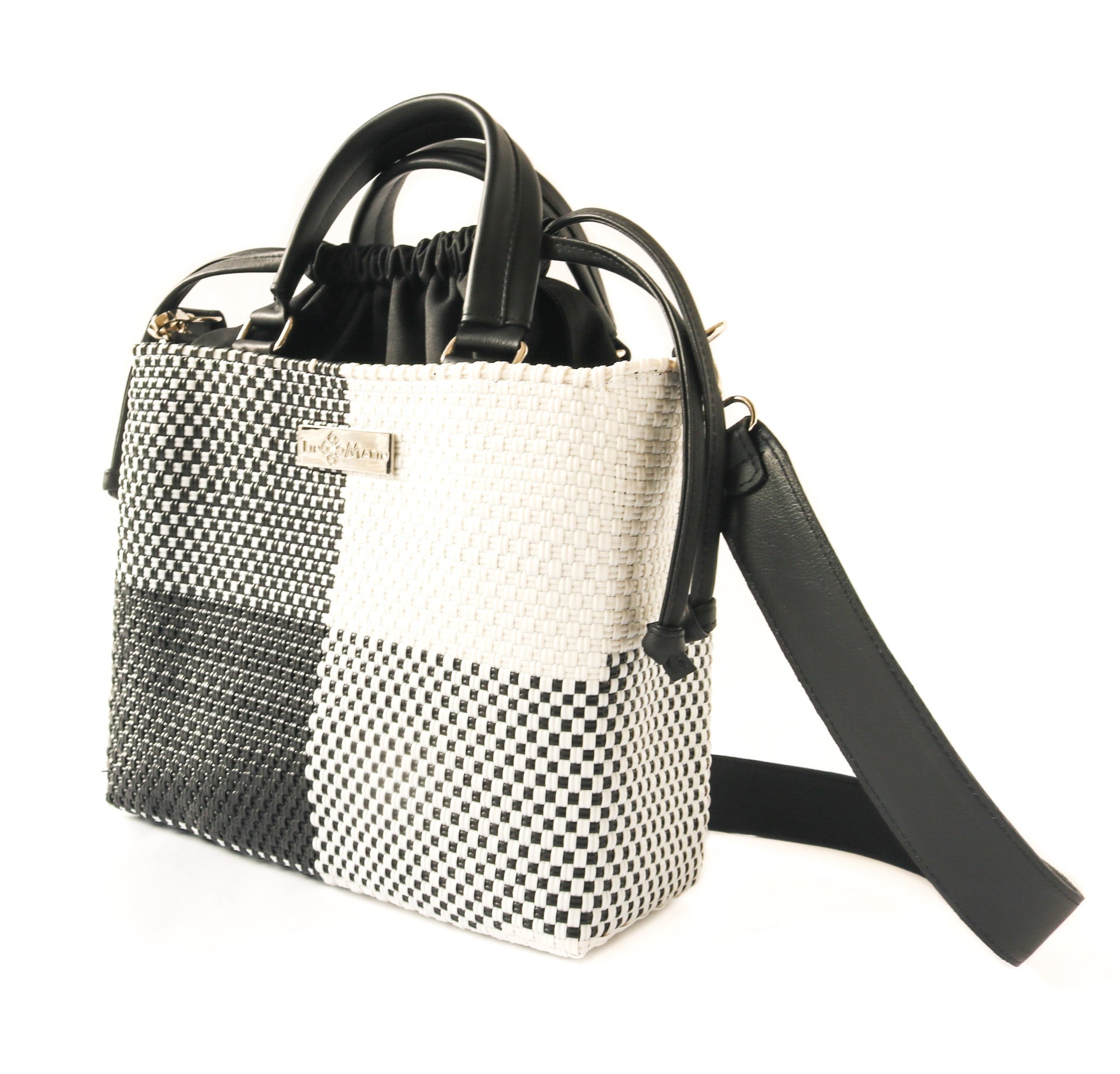 Lucy Medium Woven Crossbody Drawstring Bag Tin Marin Brand