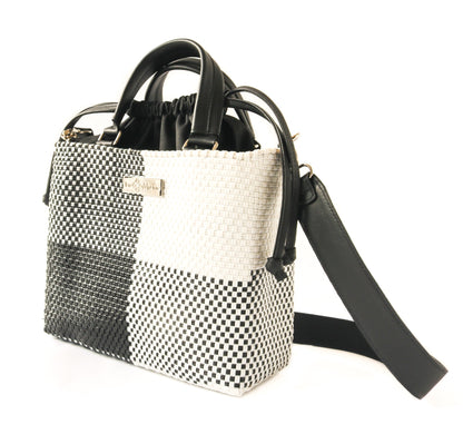 Lucy Medium Woven Crossbody Drawstring Bag Tin Marin Brand