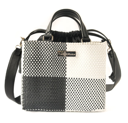 Lucy Medium Woven Crossbody Drawstring Bag Tin Marin Brand