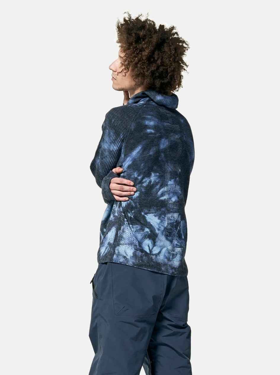Balaclava Sweater - Navy Wave Dye