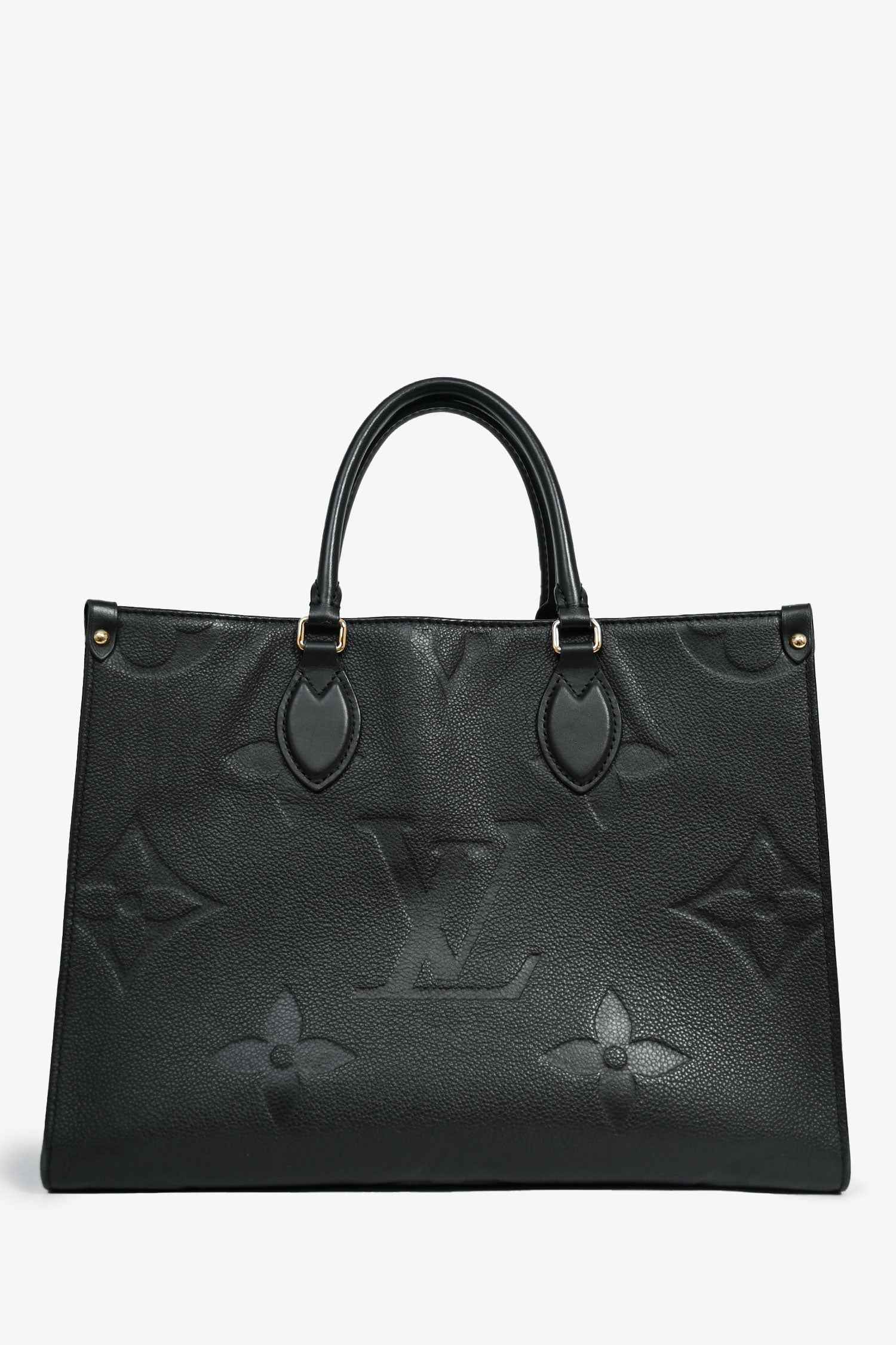 Wolvess Black Monogram Empreinte 'OnTheGo' MM Tote