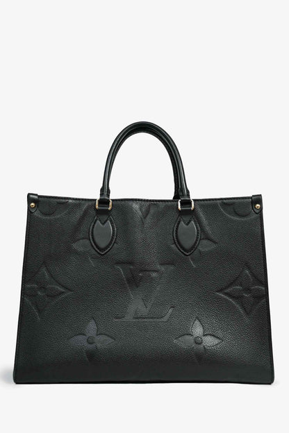 Wolvess Black Monogram Empreinte 'OnTheGo' MM Tote