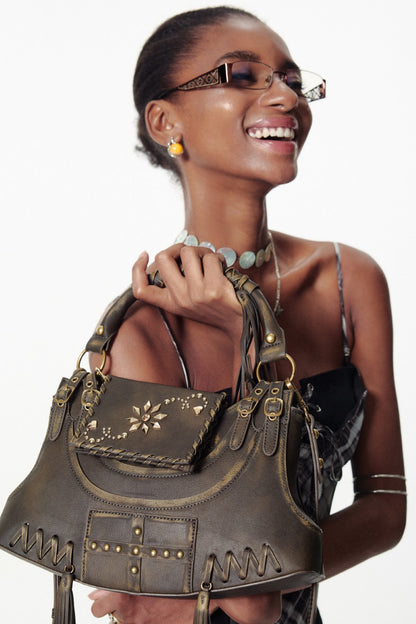 Embroidered Bohemian Fringe Bag - Wolvess