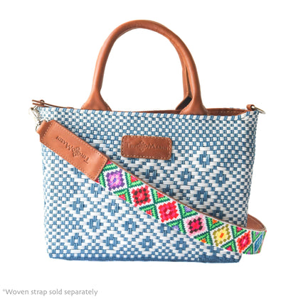 Mai Woven Bag Strap - Multi with Leather Tin Marin Brand