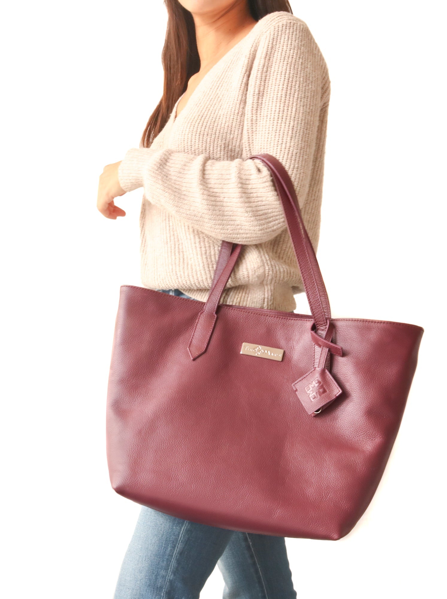 Martina Leather Tote Tin Marin Brand