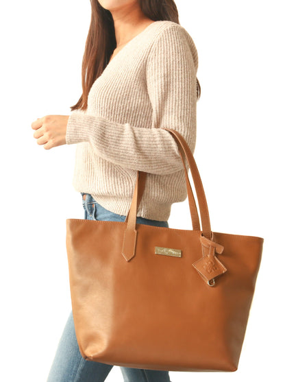 Martina Leather Tote Tin Marin Brand