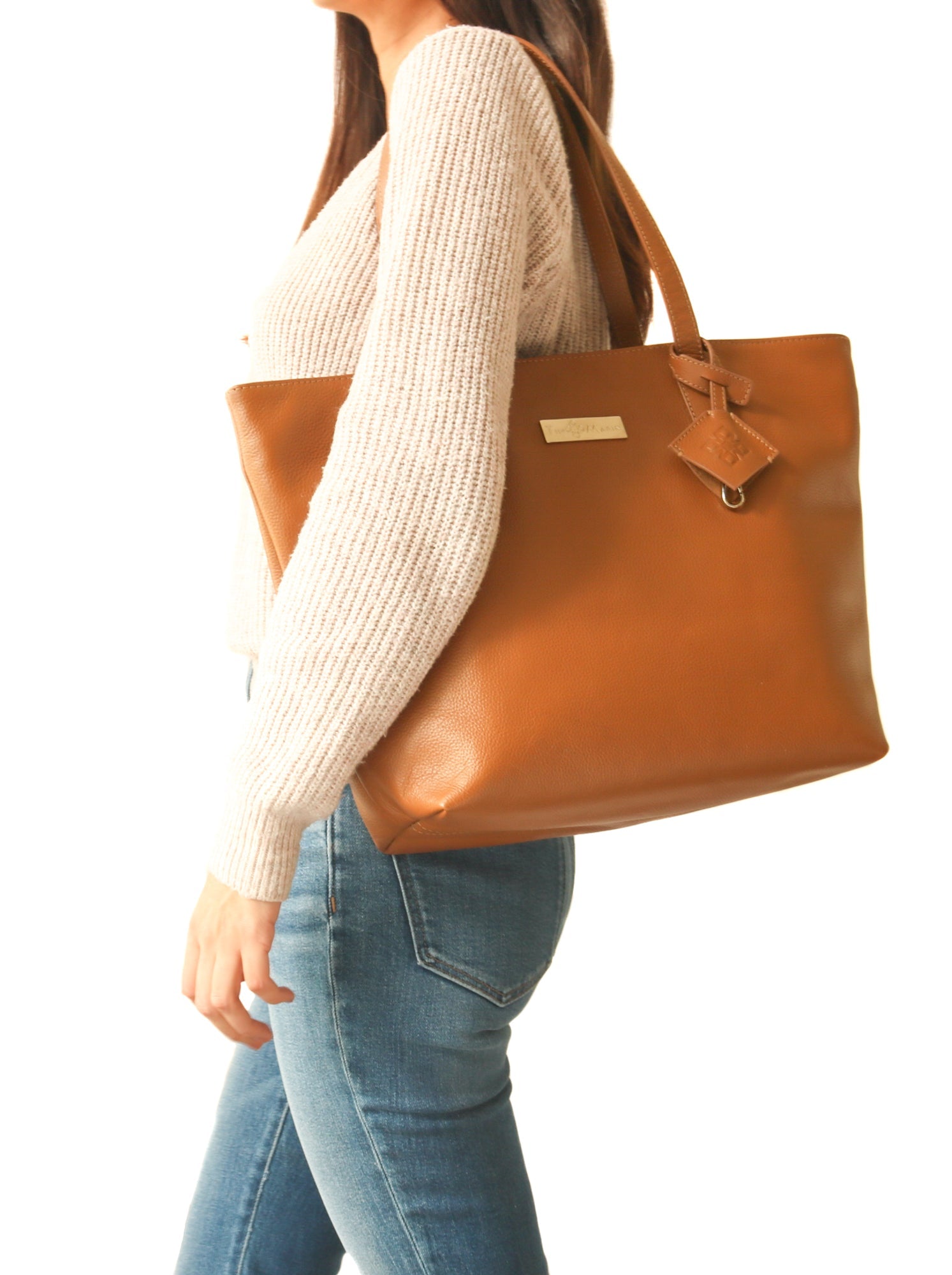 Martina Leather Tote Tin Marin Brand