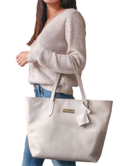 Martina Leather Tote Tin Marin Brand