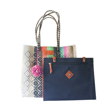 Maya Woven Tote Tin Marin Brand