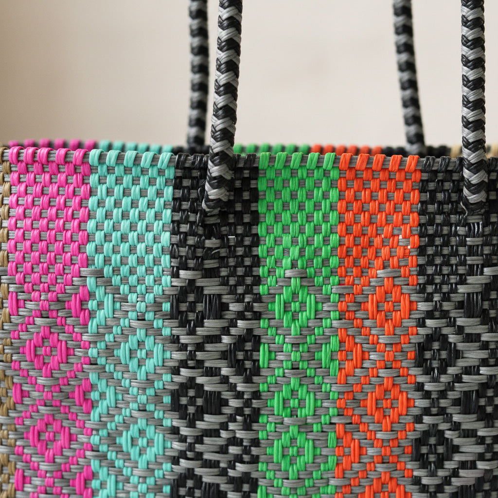 Maya Woven Super Tote Tin Marin Brand