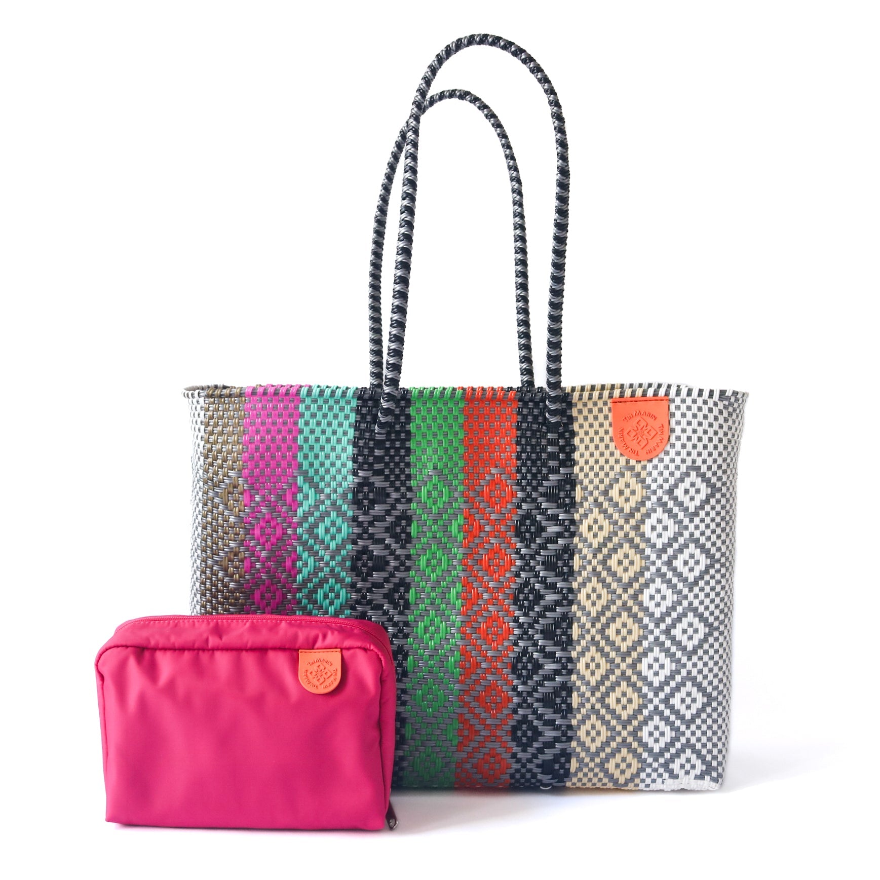 Maya Woven Super Tote Tin Marin Brand