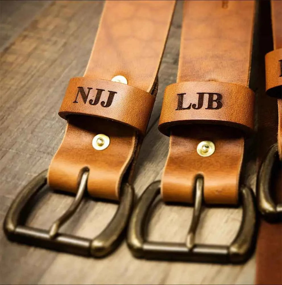 Men's Leather Belt - Saddle Tan