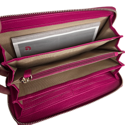 Sophia Zip-Around Leather Wallet – Travel & Everyday MiamiLeathers.com
