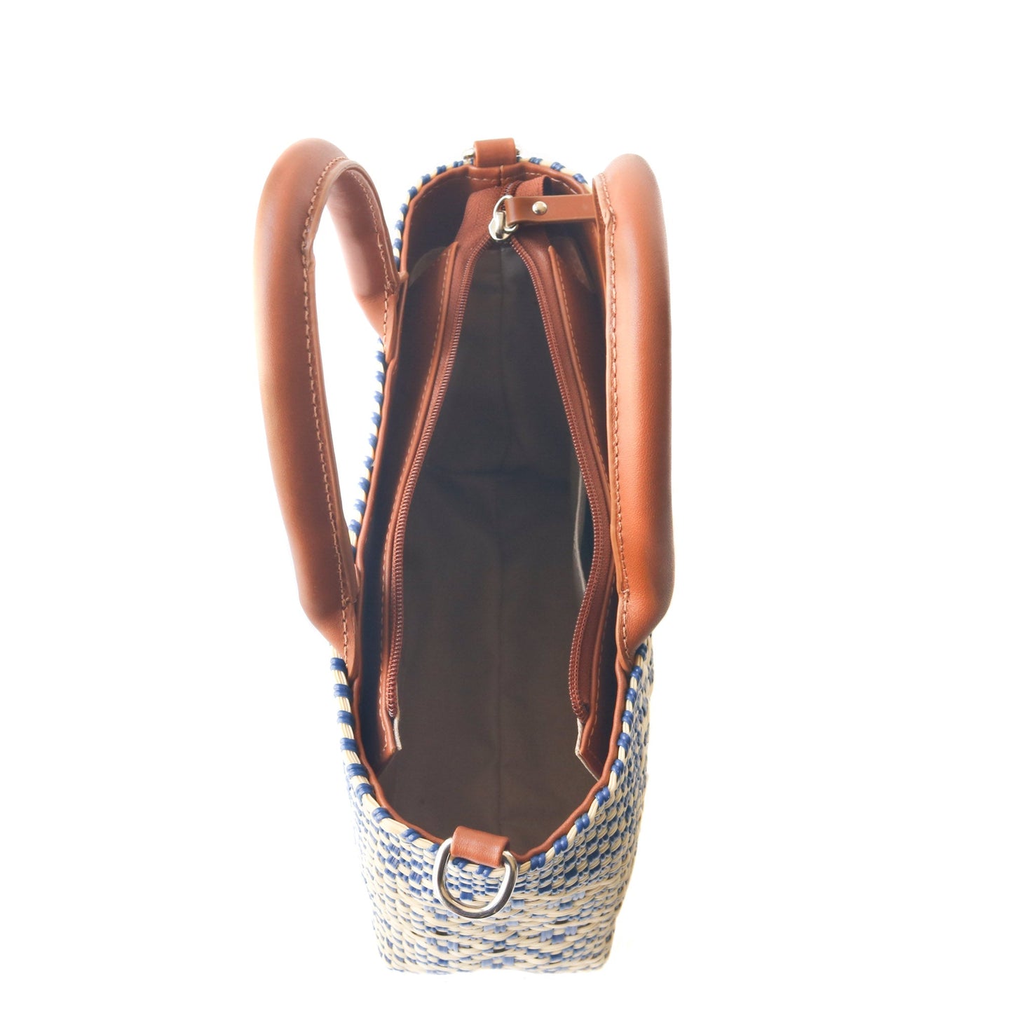 Mixte Small Woven Crossbody Bag - Tan Leather Tin Marin Brand