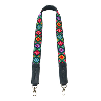 Mai Woven Bag Strap - Multi with Leather Tin Marin Brand