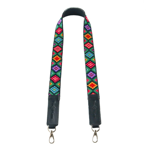 Mai Woven Bag Strap - Multi with Leather Tin Marin Brand