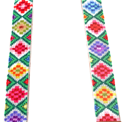 Mai Woven Bag Strap - Multi with Leather Tin Marin Brand