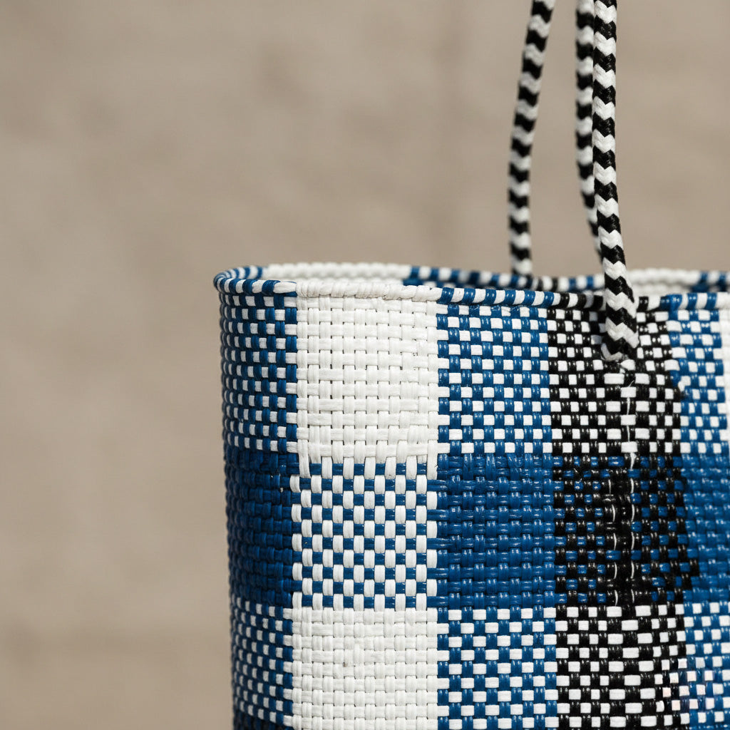 Mykonos Woven Super Tote Tin Marin Brand